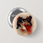 Badge Rond 5 Cm Petite sorcière (Devant & derrière)