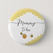 Badge Rond 5 Cm Petites abeilles mignonnes peigne de miel (Devant)