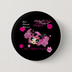 Badge Rond 5 Cm Petites amies Kawaii, meilleurs amis cadeaux pour
