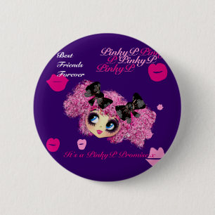 Badge Rond 5 Cm Petites amies Kawaii, meilleurs amis cadeaux pour