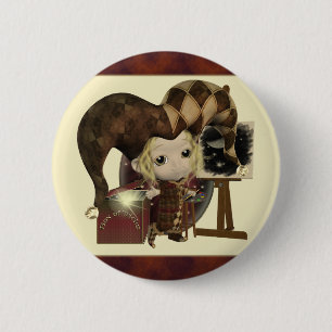 Badge Rond 5 Cm Petits boutons d'artiste de farceur