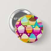 Badge Rond 5 Cm Petits gâteaux colorés (Devant & derrière)