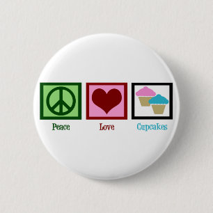 Badge Rond 5 Cm Petits gâteaux d'amour de paix