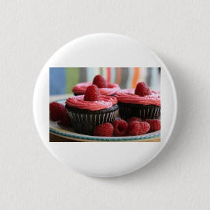 Badge Rond 5 Cm Petits gâteaux de framboise