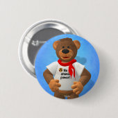 Badge Rond 5 Cm Petits ours : Aucune puissance atomique ! (Devant & derrière)