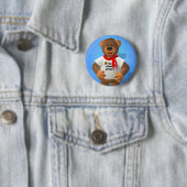 Badge Rond 5 Cm Petits ours : Aucune puissance atomique ! (En situation)
