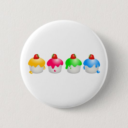 Badge Rond 5 Cm Petits pains de fraise (Devant)