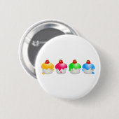 Badge Rond 5 Cm Petits pains de fraise (Devant & derrière)