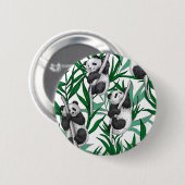 Badge Rond 5 Cm Petits panda sur (Devant & derrière)