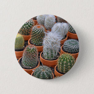 Badge Rond 5 Cm Petits plantes de cactus