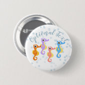 Badge Rond 5 Cm Petits Seahores (Devant & derrière)