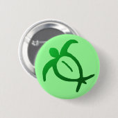 Badge Rond 5 Cm Pétroglyphe hawaïenne de Honu - bouton (Devant & derrière)