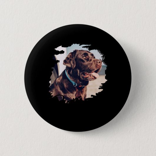 Badge Rond 5 Cm Pets Simple Modern Cool Tygraphy Name And Photo (Devant)