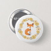 Badge Rond 5 Cm Peu de bouton de Fox (Devant & derrière)