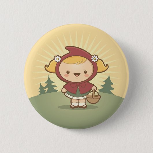 Badge Rond 5 Cm Peu de bouton rouge (Devant)