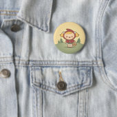 Badge Rond 5 Cm Peu de bouton rouge (En situation)