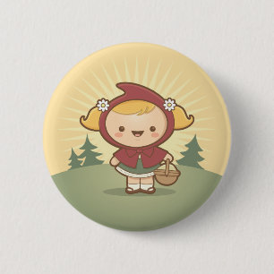 Badge Rond 5 Cm Peu de bouton rouge