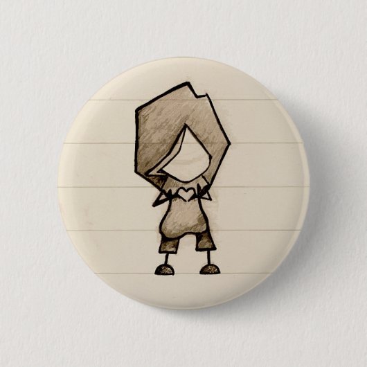 Badge Rond 5 Cm Peu de coeur de main (Devant)