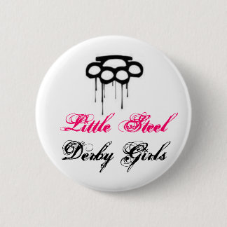 Badge Rond 5 Cm Peu de filles en acier de Derby - Knucks en laiton
