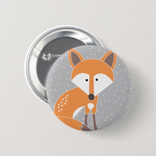 Badge Rond 5 Cm Peu de Fox (Devant & derrière)