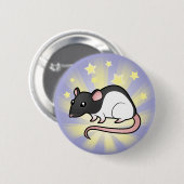 Badge Rond 5 Cm Peu de rat d'étoile (Devant & derrière)
