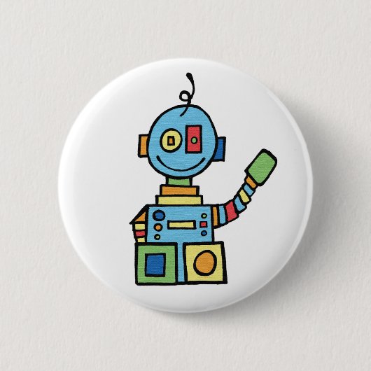 Badge Rond 5 Cm Peu de robot (Devant)