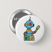 Badge Rond 5 Cm Peu de robot (Devant & derrière)