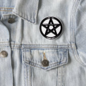 Badge Rond 5 Cm Pewter Pentacle bouton pagan (En situation)