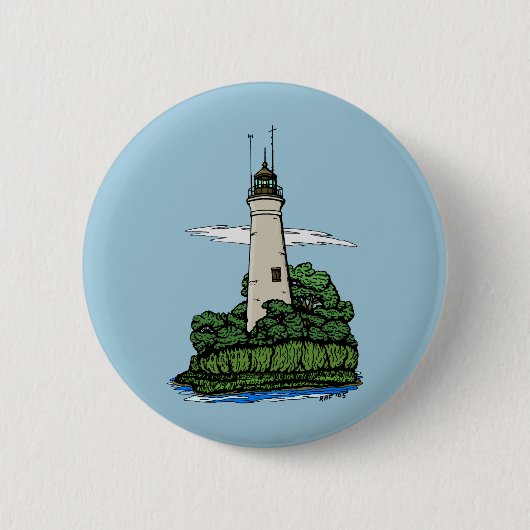 Badge Rond 5 Cm Phare (Devant)