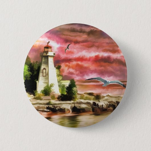 Badge Rond 5 Cm Phare (Devant)