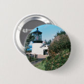 Badge Rond 5 Cm Phare de Meares de cap, Orégon (Devant & derrière)