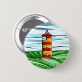Badge Rond 5 Cm Phare de Pilsum Lighthouse (Devant & derrière)
