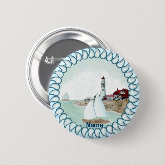 Badge Rond 5 Cm Phare de Rocky (Devant & derrière)