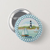 Badge Rond 5 Cm Phare des voiliers (Devant & derrière)