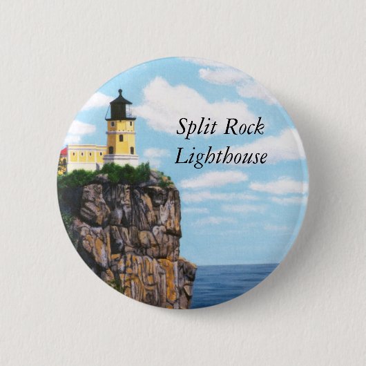 Badge Rond 5 Cm Phare fendu de roche (Devant)