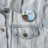 Badge Rond 5 Cm Phare fendu de roche (En situation)