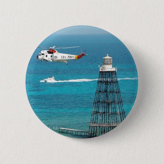 Badge Rond 5 Cm Phare principal de sable (Devant)
