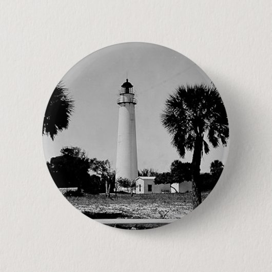 Badge Rond 5 Cm Phare principal d'Egmont (Devant)