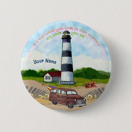 Badge Rond 5 Cm Phare Rainbow Choice (Devant)