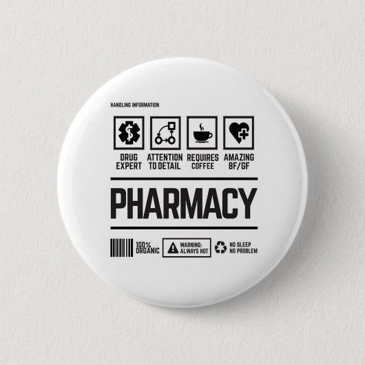 Badge Rond 5 Cm pharmacie (Devant)