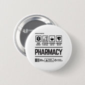 Badge Rond 5 Cm pharmacie (Devant & derrière)