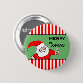 Badge Rond 5 Cm pharmacie Noël (Devant & derrière)