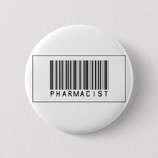 Badge Rond 5 Cm Pharmacien de code barres (Devant)