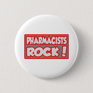 Badge Rond 5 Cm Pharmaciens Rock !