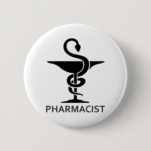 BADGE ROND 5 CM PHARMACISTE (Devant)