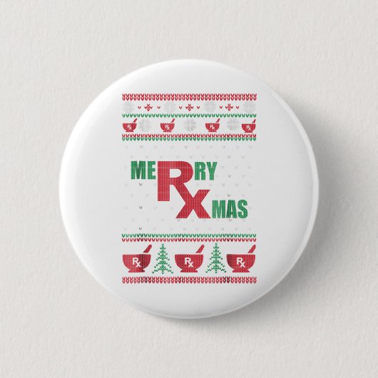 Badge Rond 5 Cm Pharmacy ugly christmas - merry xmas (Devant)