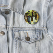 Badge Rond 5 Cm Phase de ChapeI Sixtine d'un ChaIIenge (En situation)