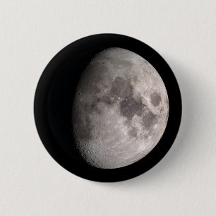 Badge Rond 5 Cm Phase de lune gibbbeuse