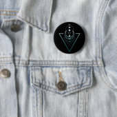 Badge Rond 5 Cm phases de la lune géo (En situation)