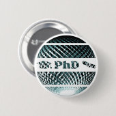 Badge Rond 5 Cm PhD diplôme platine bleu (Devant & derrière)